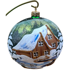 BOMBKA SZKLANA PEJZAŻ 10 CM.